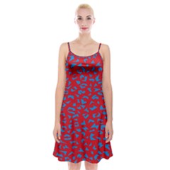 Blue Red Space Galaxy Spaghetti Strap Velvet Dress by Mariart