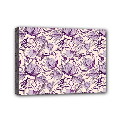 Vegetable Cabbage Purple Flower Mini Canvas 7  X 5  by Mariart