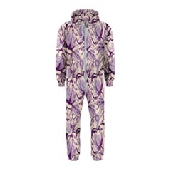 Vegetable Cabbage Purple Flower Hooded Jumpsuit (kids)