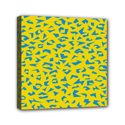 Blue Yellow Space Galaxy Mini Canvas 6  X 6  by Mariart