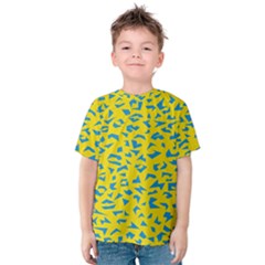 Blue Yellow Space Galaxy Kids  Cotton Tee