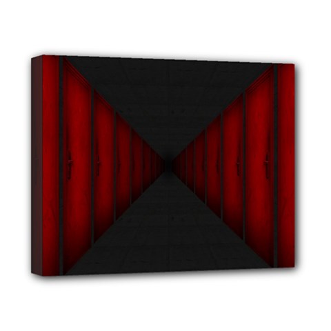 Black Red Door Canvas 10  X 8  by Mariart