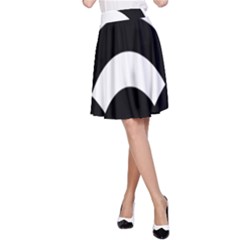 Circle White Black A-line Skirt