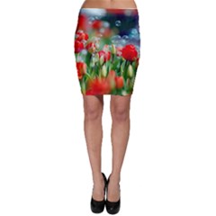 Colorful Flowers Bodycon Skirt by Mariart