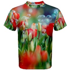 Colorful Flowers Men s Cotton Tee by Mariart