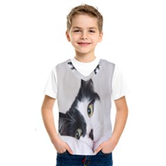 Cat Face Cute Black White Animals Kids  Sportswear