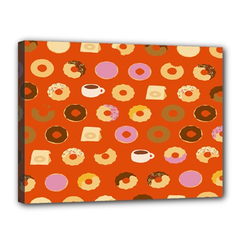 Coffee Donut Cakes Canvas 16  X 12  by Mariart