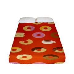 Coffee Donut Cakes Fitted Sheet (full/ Double Size) by Mariart