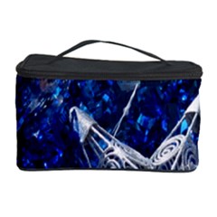 Christmas Silver Blue Star Ball Happy Kids Cosmetic Storage Case by Mariart