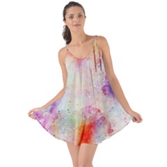 Watercolor Galaxy Purple Pattern Love The Sun Cover Up by paulaoliveiradesign