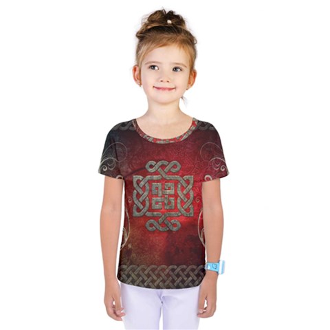 The Celtic Knot With Floral Elements Kids  One Piece Tee by FantasyWorld7