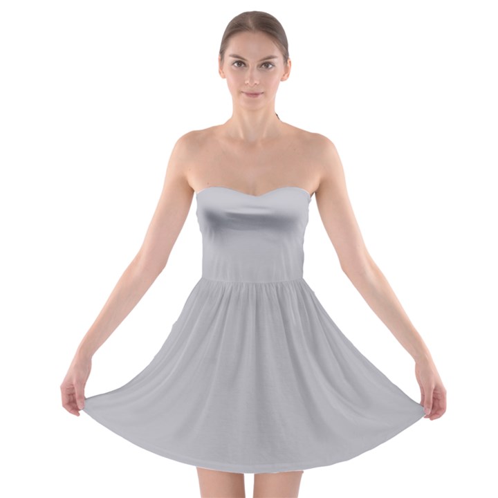 Grey Harbour Mist - Spring 2018 London Fashion Trends Strapless Bra Top Dress