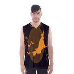 Day Hallowiin Ghost Bat Cobwebs Full Moon Spider Men s Basketball Tank Top by Mariart