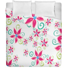 Flower Beauty Sexy Rainbow Sunflower Pink Green Blue Duvet Cover Double Side (california King Size) by Mariart