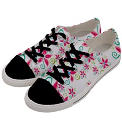 Flower Beauty Sexy Rainbow Sunflower Pink Green Blue Men s Low Top Canvas Sneakers by Mariart