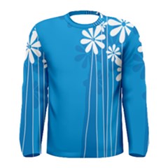 Flower Blue Men s Long Sleeve Tee