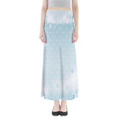 Flower Blue Polka Plaid Sexy Star Love Heart Full Length Maxi Skirt by Mariart