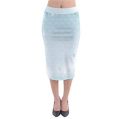 Flower Blue Polka Plaid Sexy Star Love Heart Midi Pencil Skirt by Mariart