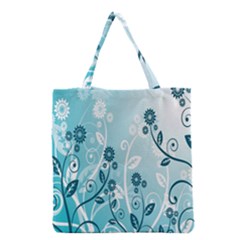 Flower Blue River Star Sunflower Grocery Tote Bag