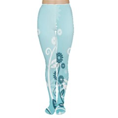 Flower Blue River Star Sunflower Women s Tights by Mariart