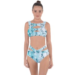 Flower Blue River Star Sunflower Bandaged Up Bikini Set  by Mariart