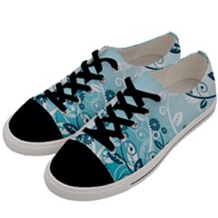 Flower Blue River Star Sunflower Men s Low Top Canvas Sneakers by Mariart
