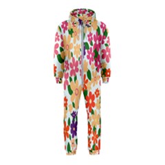 Flower Floral Rainbow Rose Hooded Jumpsuit (kids)