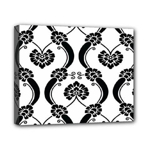 Flower Floral Black Sexy Star Black Canvas 10  x 8 