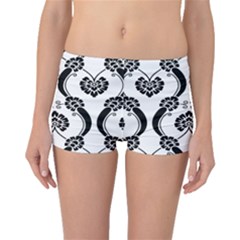 Flower Floral Black Sexy Star Black Boyleg Bikini Bottoms