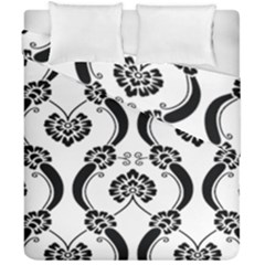 Flower Floral Black Sexy Star Black Duvet Cover Double Side (California King Size)