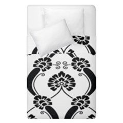 Flower Floral Black Sexy Star Black Duvet Cover Double Side (Single Size)