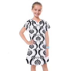 Flower Floral Black Sexy Star Black Kids  Drop Waist Dress