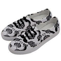 Flower Floral Black Sexy Star Black Men s Classic Low Top Sneakers