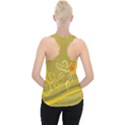 Flower Floral Yellow Sunflower Star Leaf Line Gold Piece Up Tank Top View2