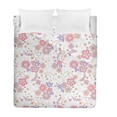 Flower Floral Sunflower Rose Purple Red Star Duvet Cover Double Side (full/ Double Size) by Mariart