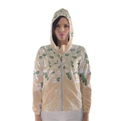 Flower Frame Green Sexy Hooded Wind Breaker (women)