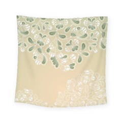 Flower Frame Green Sexy Square Tapestry (small) by Mariart