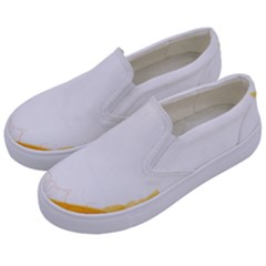 Flower Floral Yellow Sunflower Star Leaf Line Kids  Canvas Slip Ons