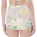 Flower Rainbow Star Floral Sexy Purple Green Yellow White Rose High-Waisted Bikini Bottoms View2