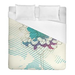 Flower Rose Purple Sunflower Lotus Duvet Cover (Full/ Double Size)