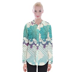 Flower Rose Purple Sunflower Lotus Womens Long Sleeve Shirt