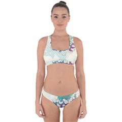 Flower Rose Purple Sunflower Lotus Cross Back Hipster Bikini Set