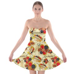 Flower Seed Rainbow Rose Strapless Bra Top Dress by Mariart