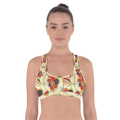 Flower Seed Rainbow Rose Cross Back Sports Bra by Mariart