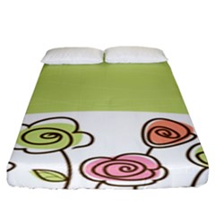 Flower Simple Green Rose Sunflower Sexy Fitted Sheet (king Size)