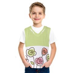 Flower Simple Green Rose Sunflower Sexy Kids  Sportswear by Mariart