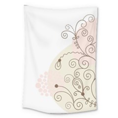 Flower Simple Pink Large Tapestry