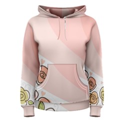 Flower Sunflower Wave Waves Pink Women s Pullover Hoodie by Mariart