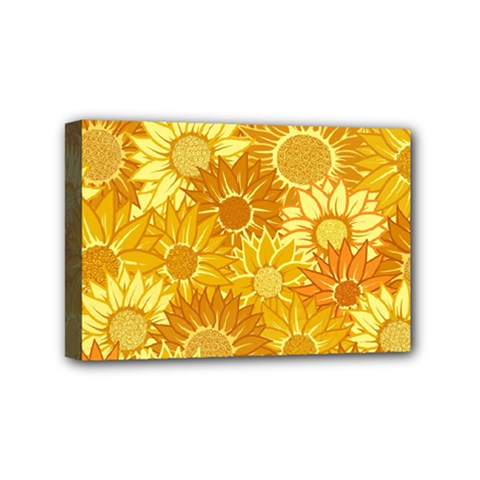 Flower Sunflower Floral Beauty Sexy Mini Canvas 6  X 4  by Mariart