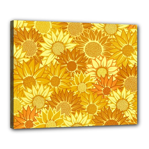 Flower Sunflower Floral Beauty Sexy Canvas 20  X 16 